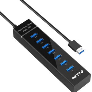 7 Port USB 3.0 Hub, USB Data Hub IVETTO