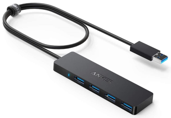 Anker - 4-Port Ultra-Slim USB 3.0 Data Hub