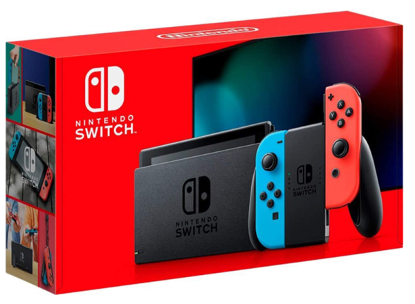 Nintendo Switch with Neon Blue and Neon Red Joy Con - HAC-001(-01)
