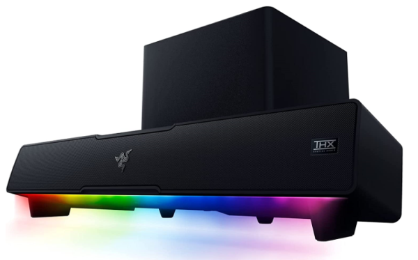 Razer Leviathan V2: barra de sonido multicontrolador para juegos de PC con subwoofer - Audio espacial