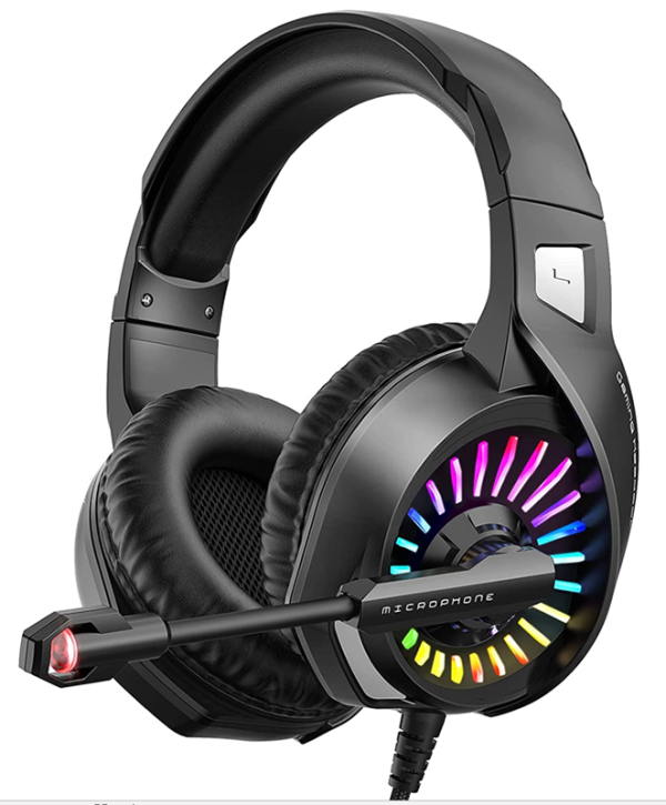 ZIUMIER Gaming headset with microphone, compatible with PS4 PS5 Xbox One PC